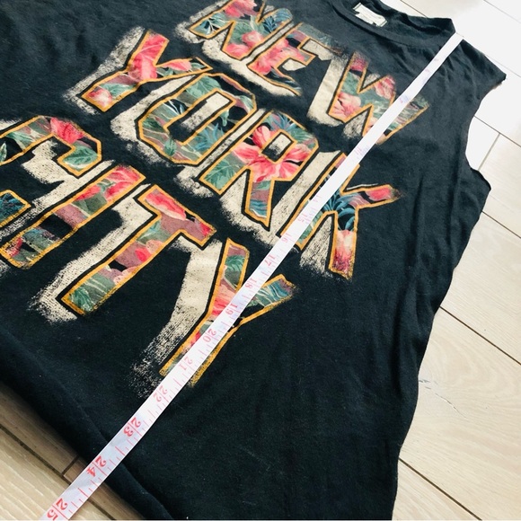 Ralph Lauren Denim & Supply New York City Cut Off Tank Top in Black Size S - Picture 7 of 7